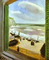 開いた窓のビーチシーンの抽象的なフォービズム アンリ・マティス